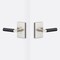 Sure-Loc Hardware Sure-Loc Hardware Levanto Privacy Rosette, Nickel, Knurled Grip in Flat Black LV102 NI GRIP-KN FBL - alternate 1